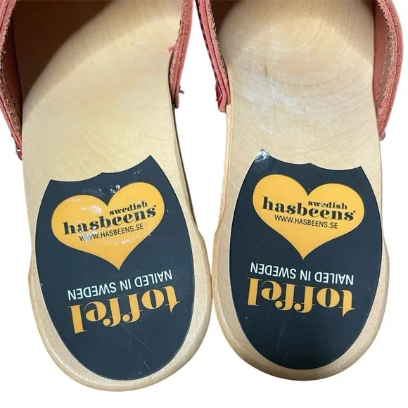 Swedish Hasbeens Grease Sky High Sandal Women's Size 36 / US 6 Red - Picture 7 of 12